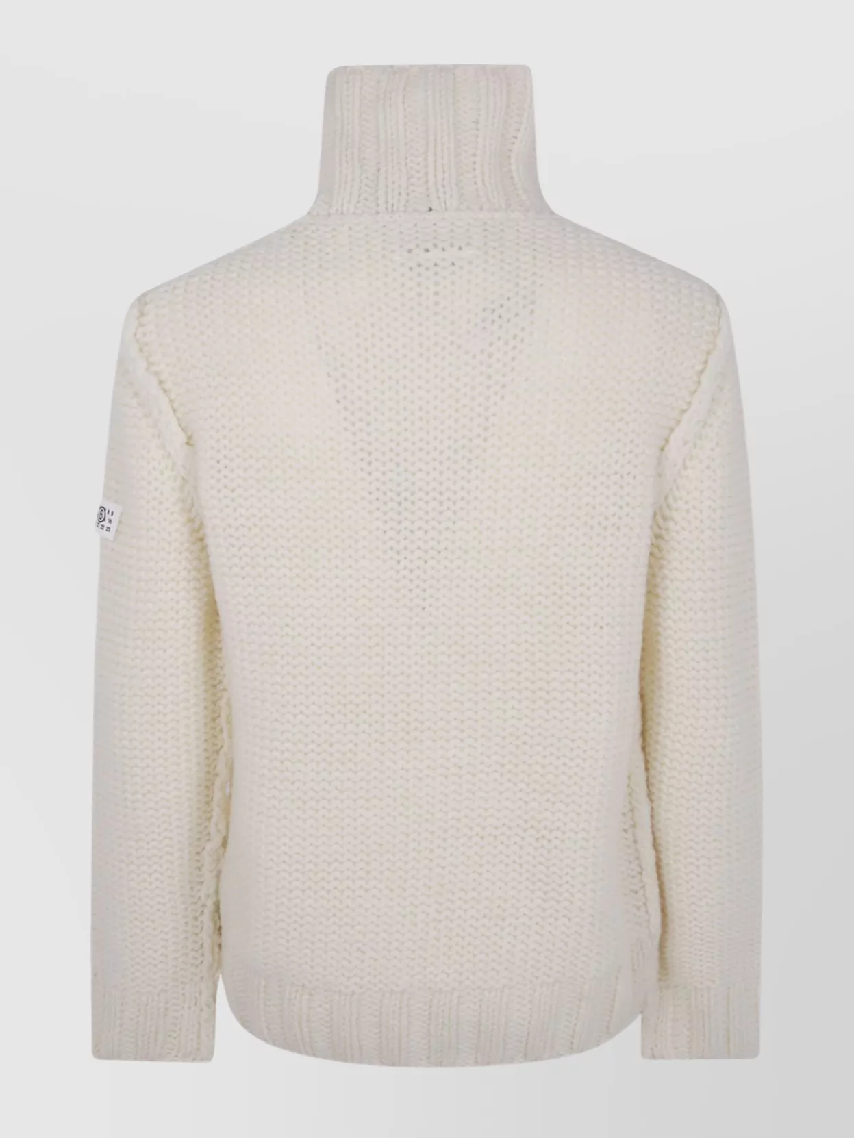 Mm6 Maison Margiela Turtleneck Knit Ribbed Sweater