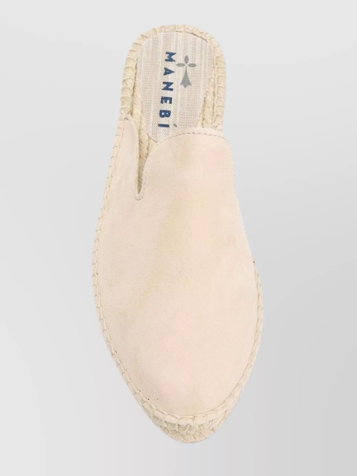 Manebi Suede Round Toe Flat Espadrille Sandals In Neutrals