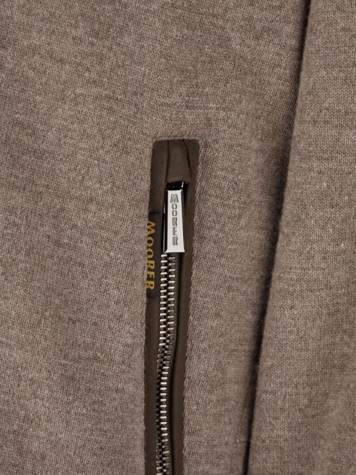 Moorer High Collar Ribbed Cuffs Side Pockets