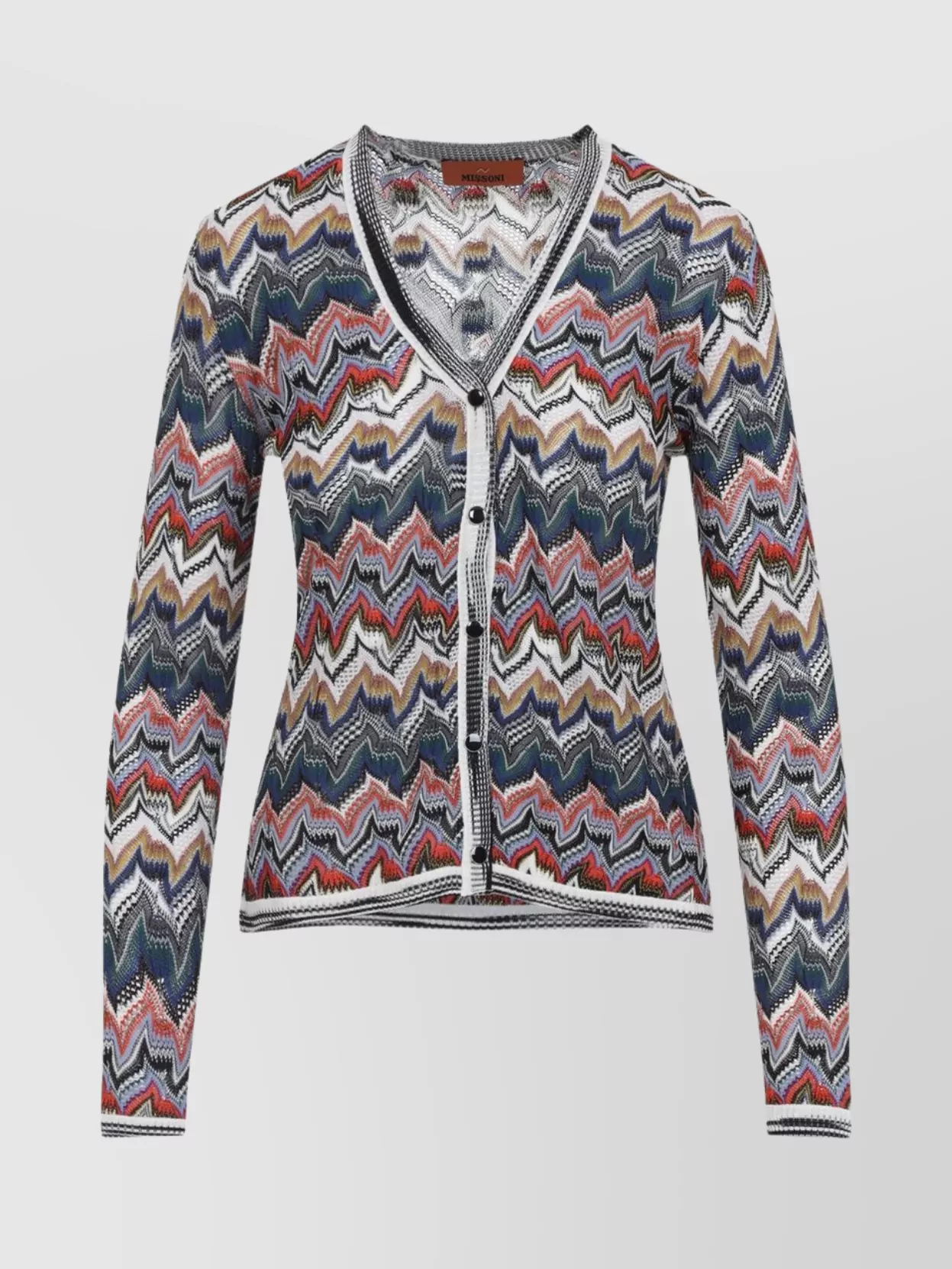 Missoni Chevron Knitwear Cardigan Lurex Detailing