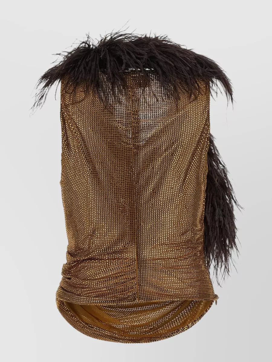 Giuseppe Di Morabito Mesh Feather Top