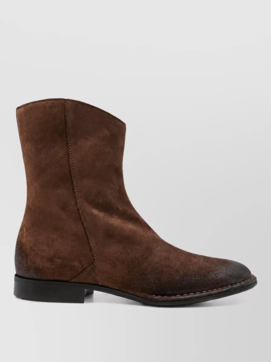 Emporio Armani Leather Ankle Boots