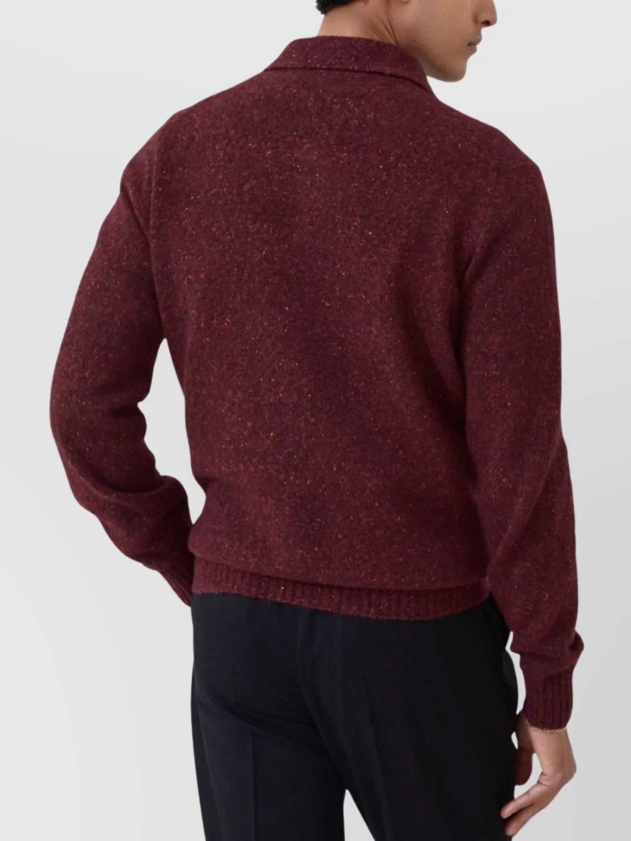 Brunello Cucinelli V Neck Long Sleeve Collared Knitwear