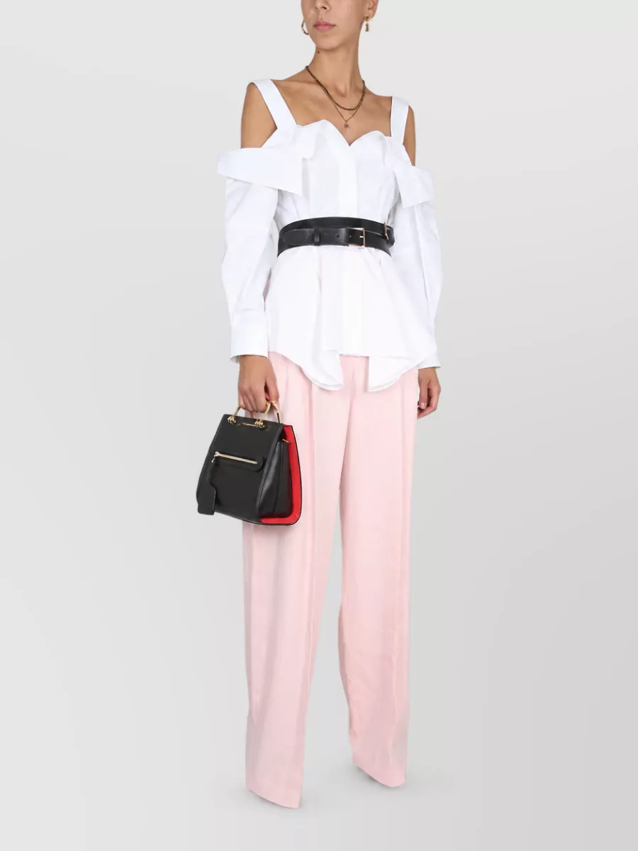 Alexander Mcqueen Wool Wide-Leg Trousers