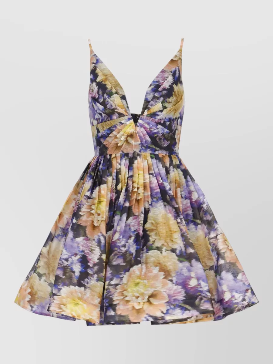 Zimmermann floral-print v-neck mini dress