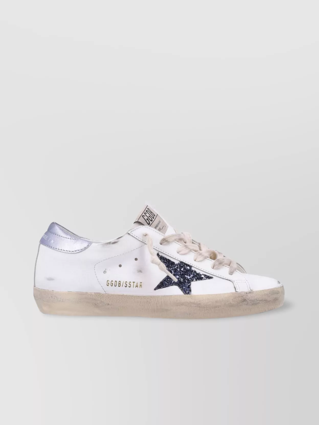Golden Goose Round Toe Leather Star Patch Sneakers