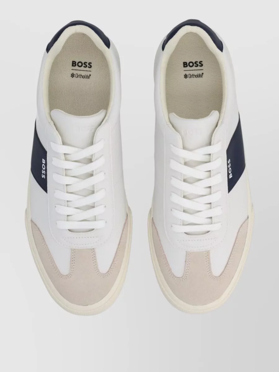 Boss Leather Low-Top Sneakers