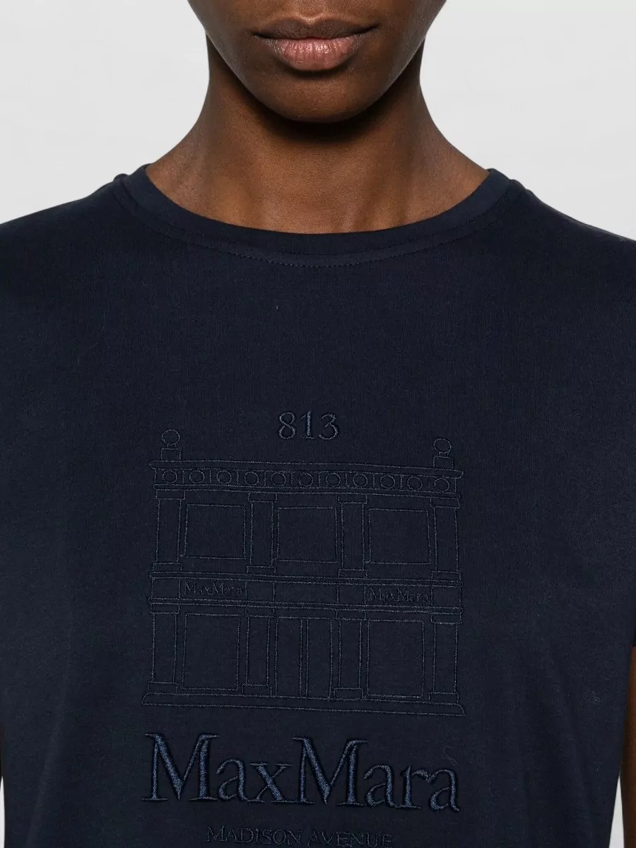 S Max Mara Embroidered Cotton T-Shirt