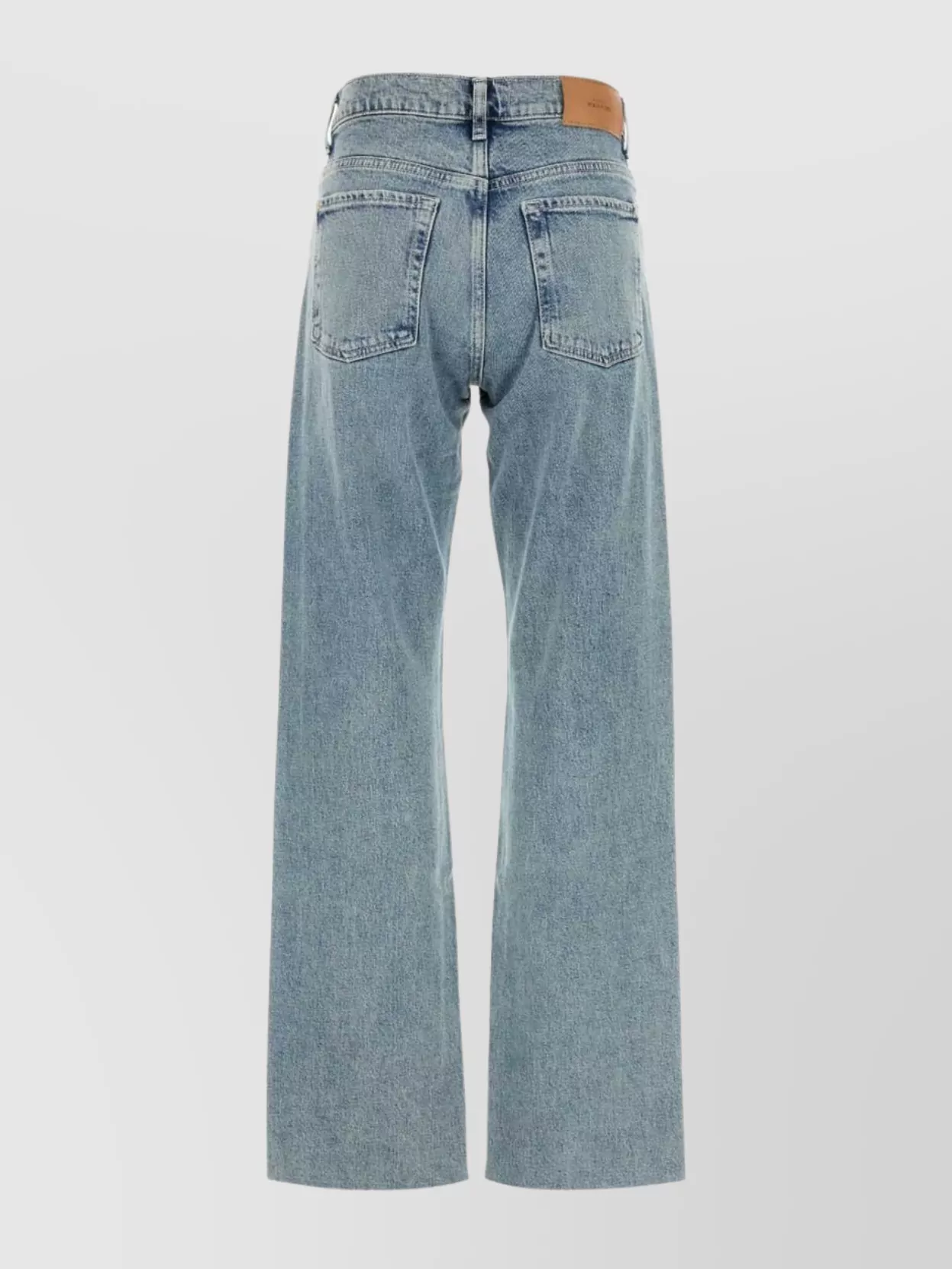 7 For All Mankind Womens Amuse Me Lotta Flared Straight-leg Mid-rise Stretch-denim Blend Jeans In Blue