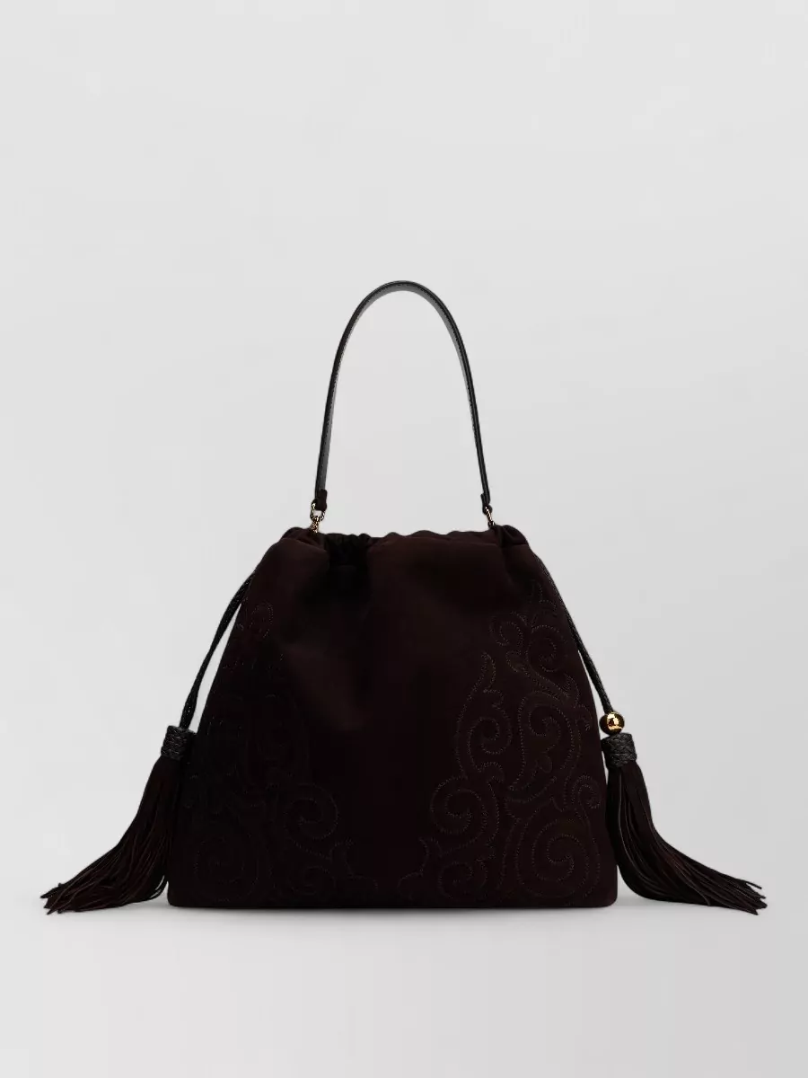 Etro essential leather shoulder bag
