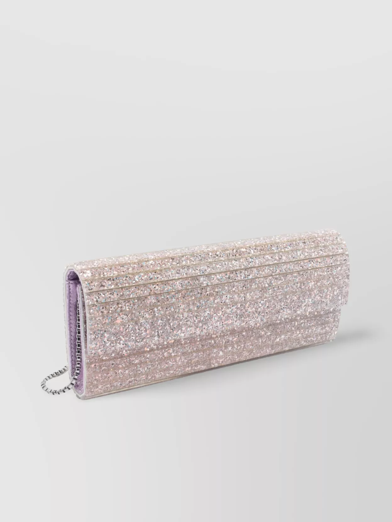 Jimmy Choo Glitter Rectangular Shoulder Bag With Removable Chain