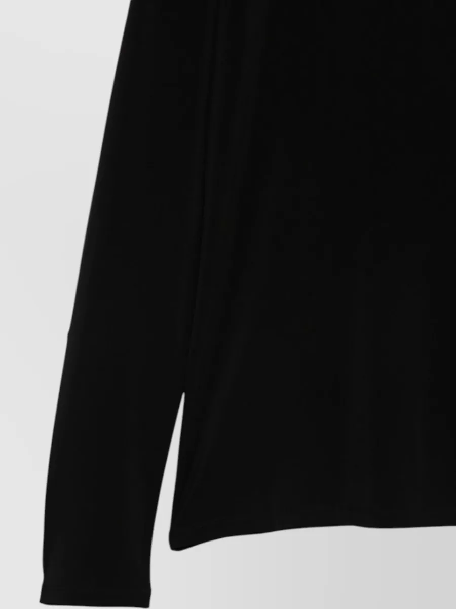 Max Mara Long Sleeve Crew Neck Nylon Silk Top