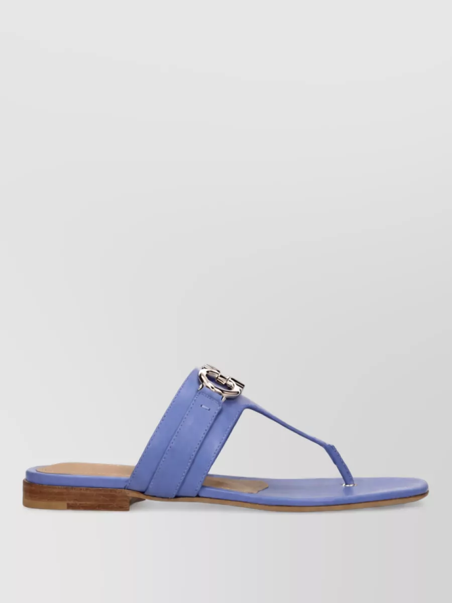 Ferragamo Leather Thong Sandals