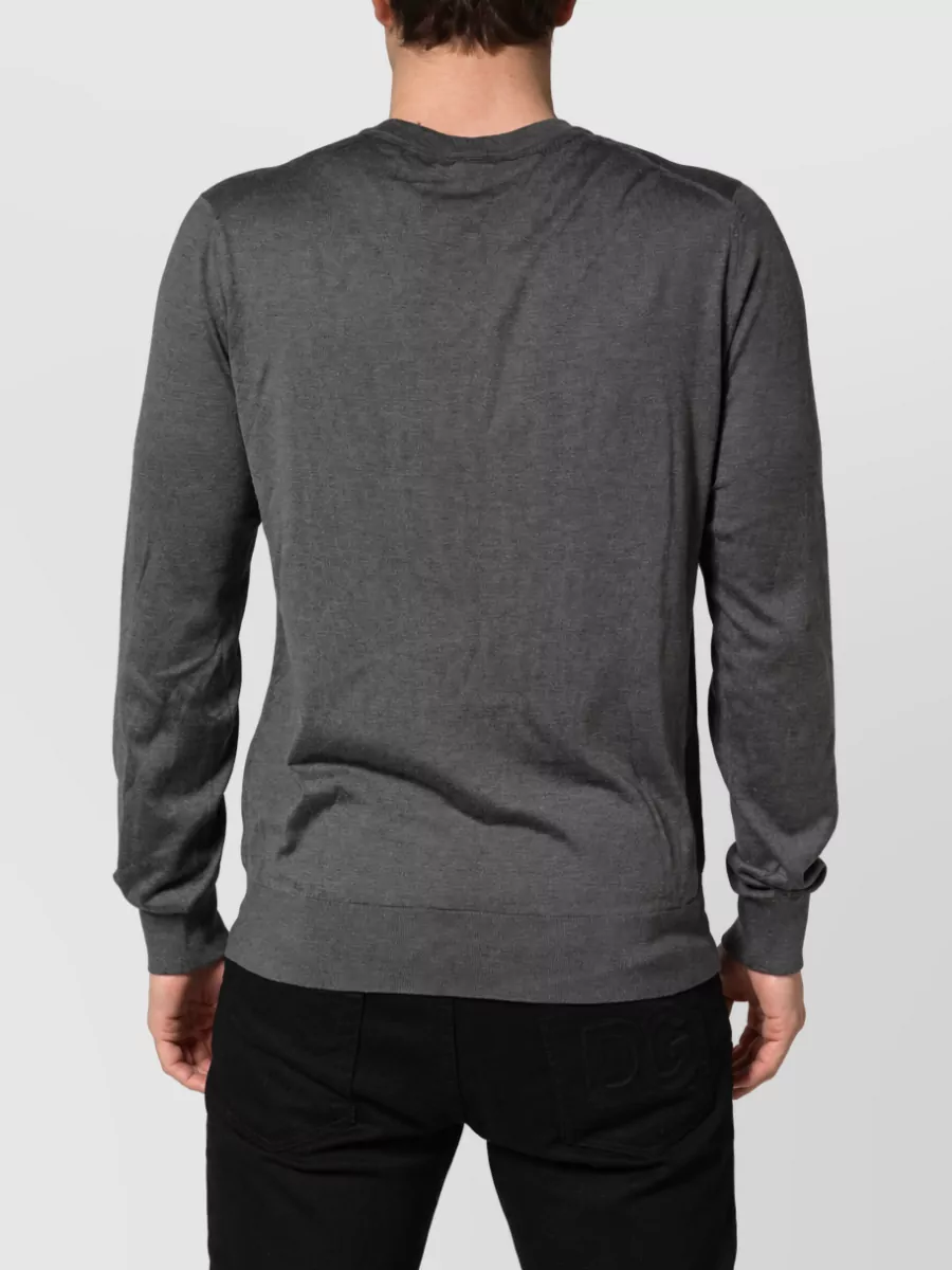 Dolce&Gabbana silk long-sleeve crew-neck sweater