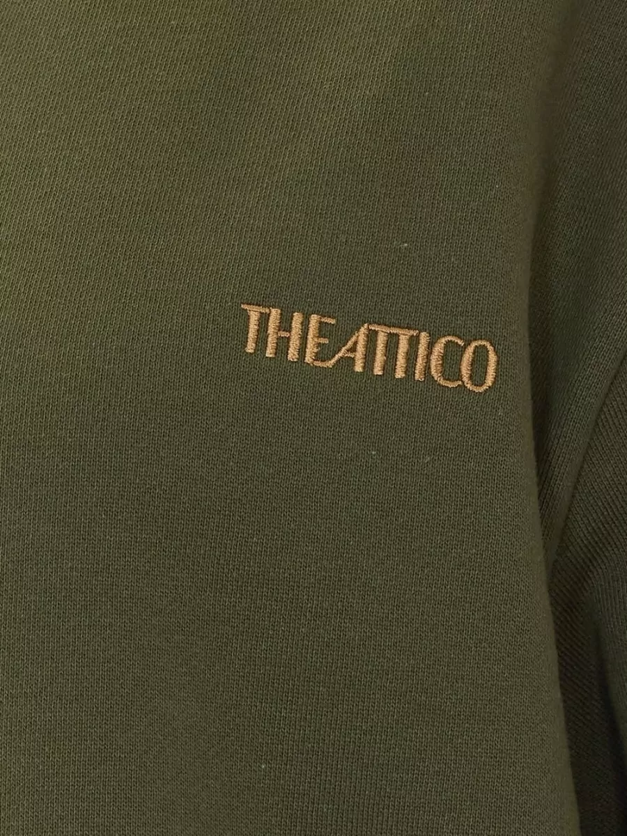 The Attico Cotton Color-Block Crew-Neck Long-Sleeve Knitted Top