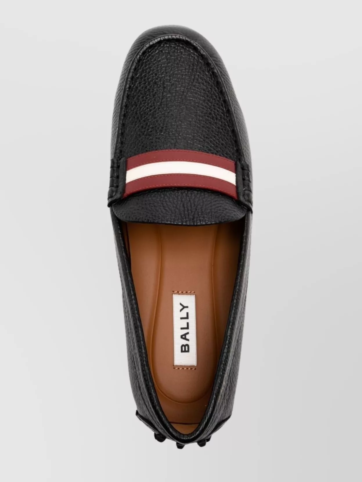 Bally Logo Embossed Leather Loafers