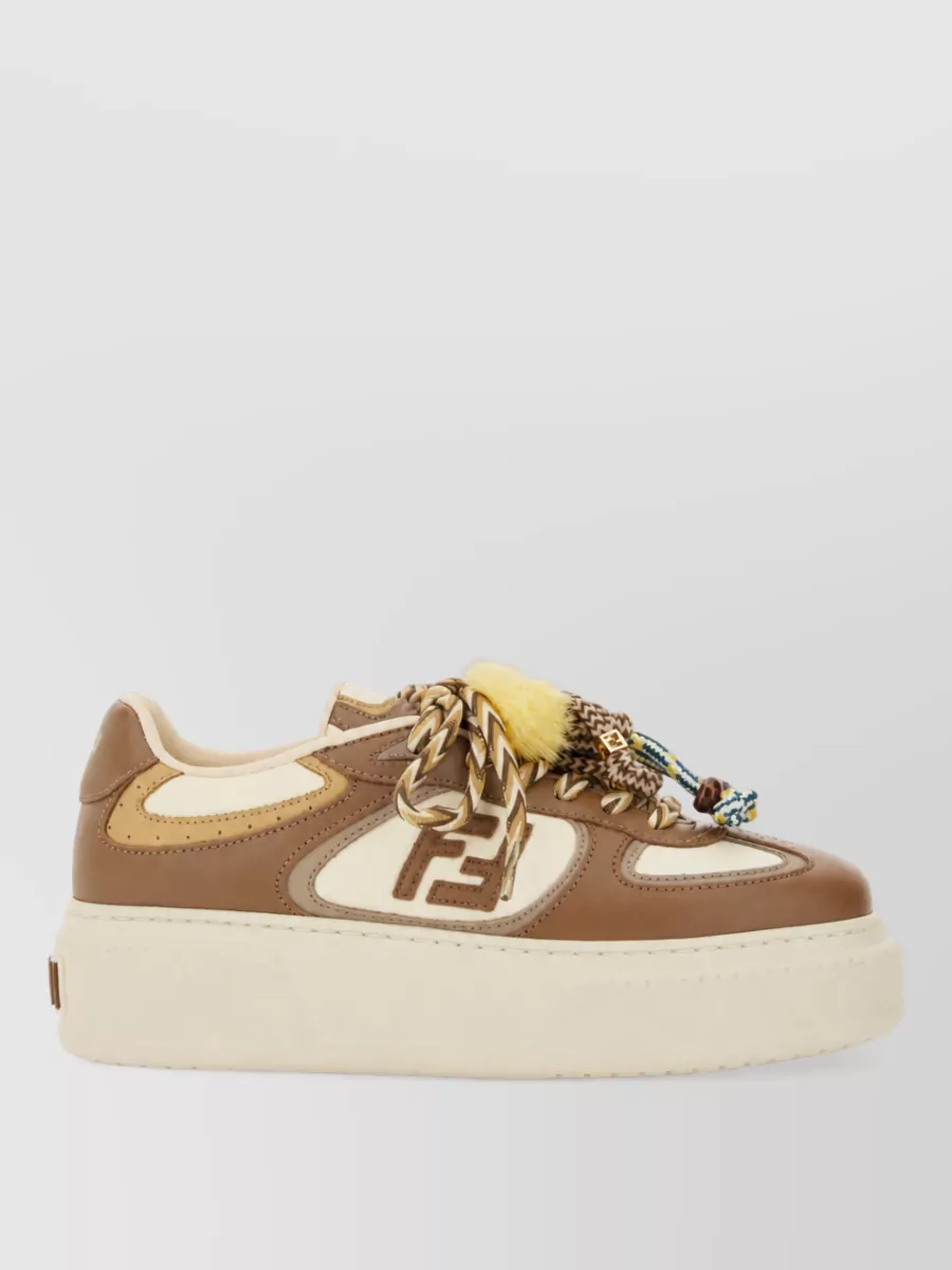 Fendi Leather Low-Top Sneakers