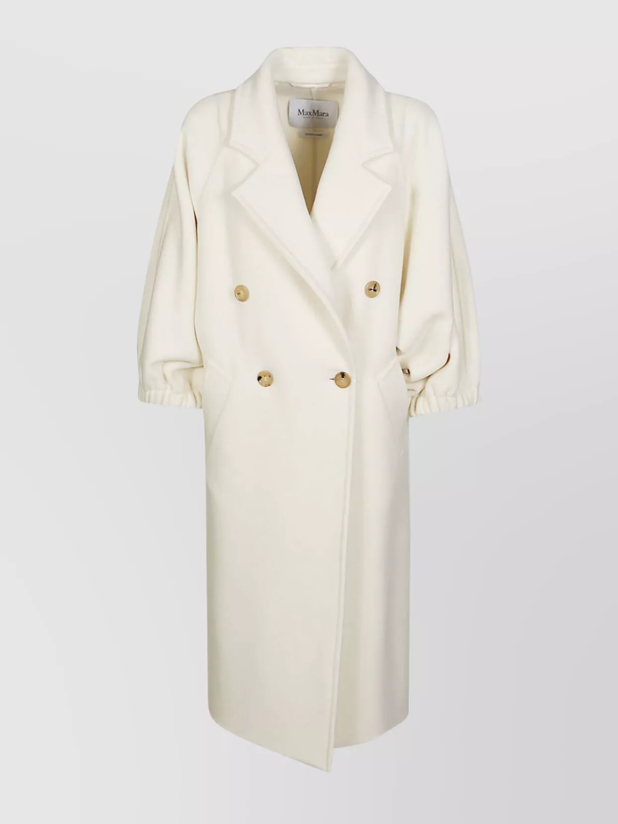 Shop Max Mara Wool Coat With Double-breasted Design And Back Vent