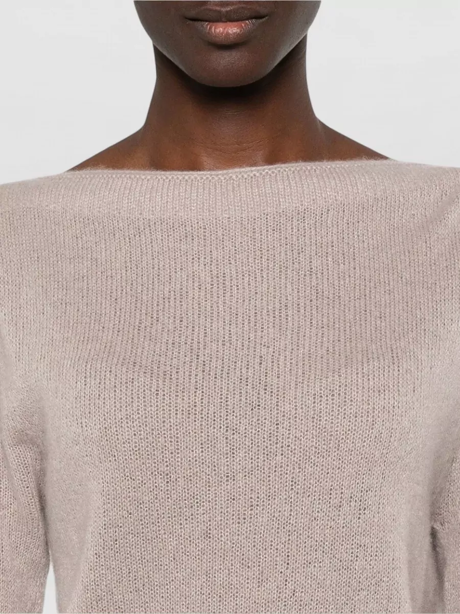 Tom Ford Cashmere Silk Long-Sleeve Boat Neck Top