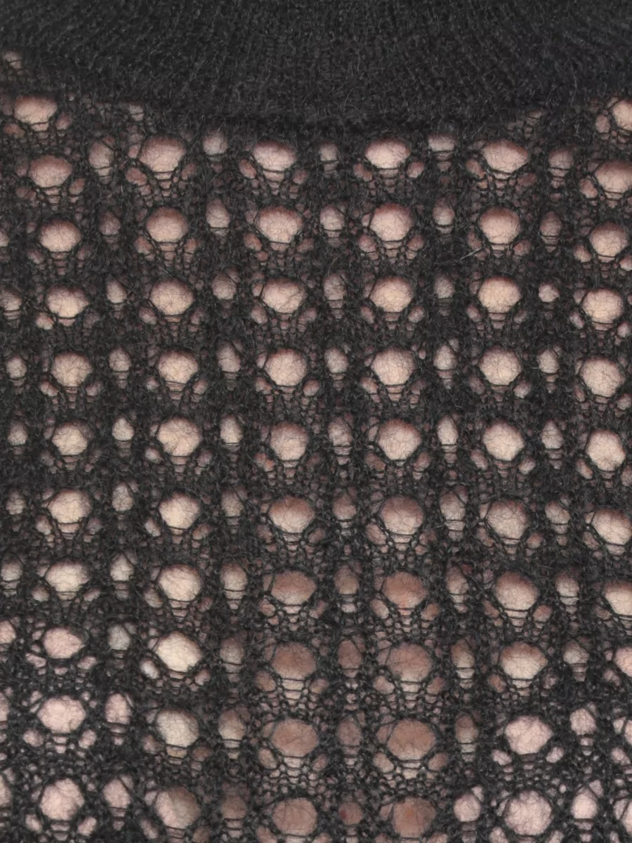 Fabiana Filippi Perforated Knit Sweater High Neck