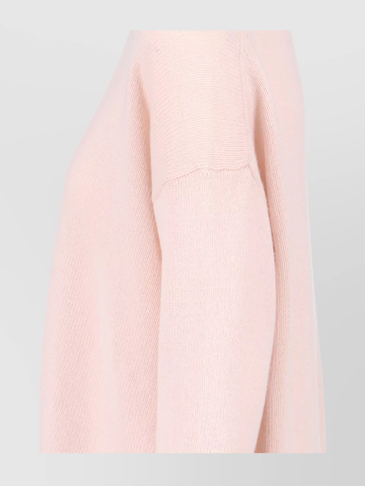 Shop Jil Sander Soft Texture Knit Crewneck With Ribbed Cuffs And Hem In Pink
