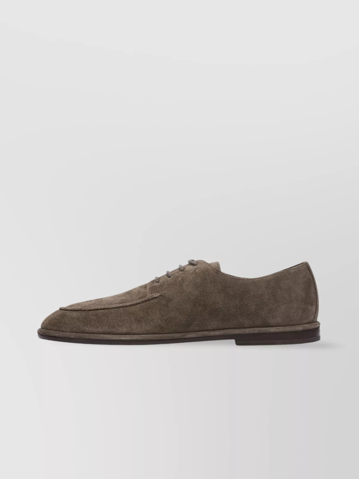 Ferragamo Round Toe Suede Lace-Up Shoes