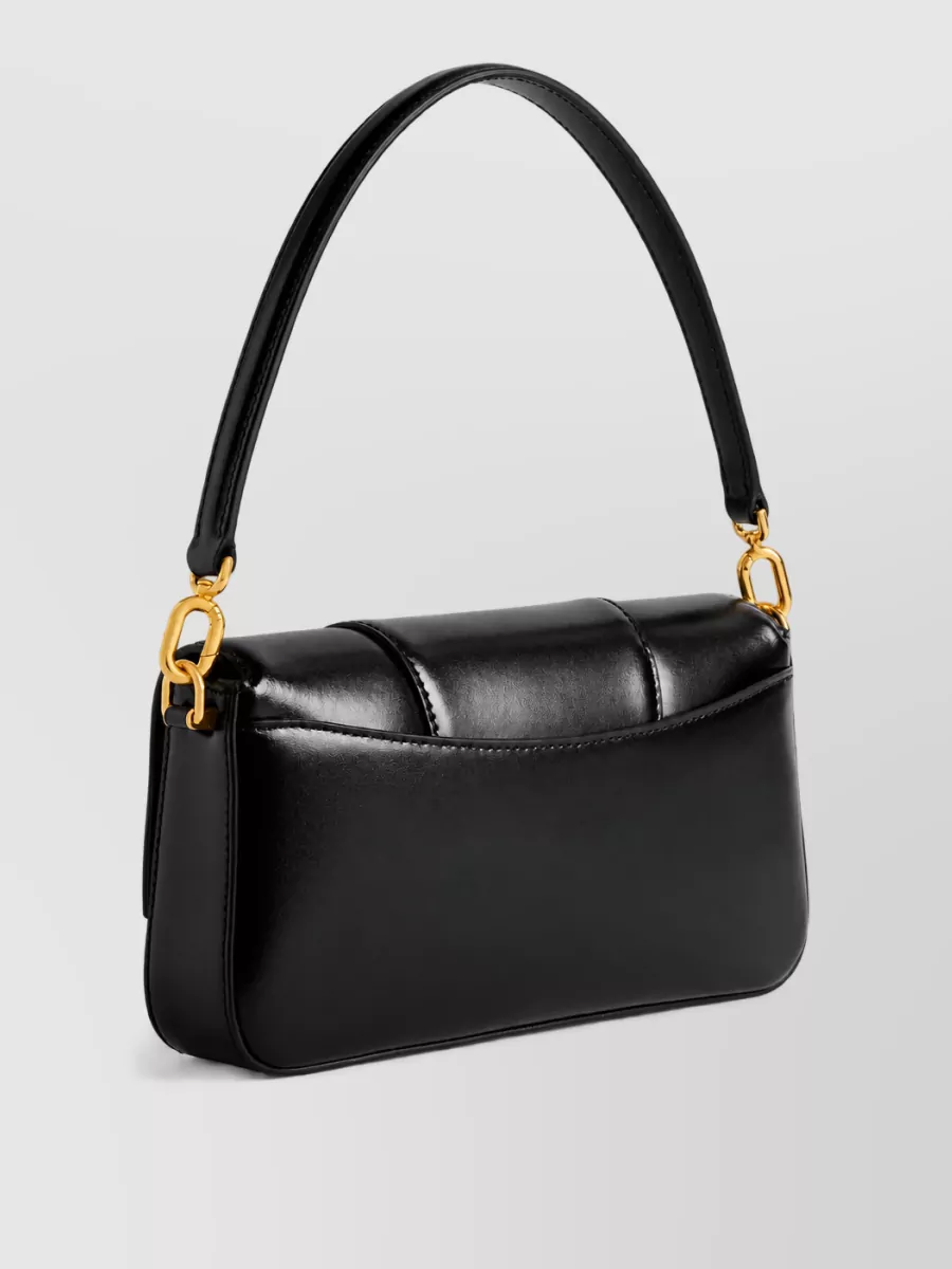 Balenciaga Hourglass Small Leather Clutch Bag