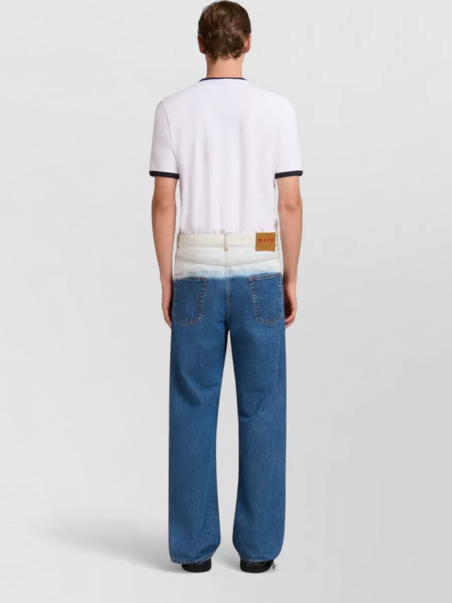 Marni Cotton Jeans Two Tone Belt Loop Design