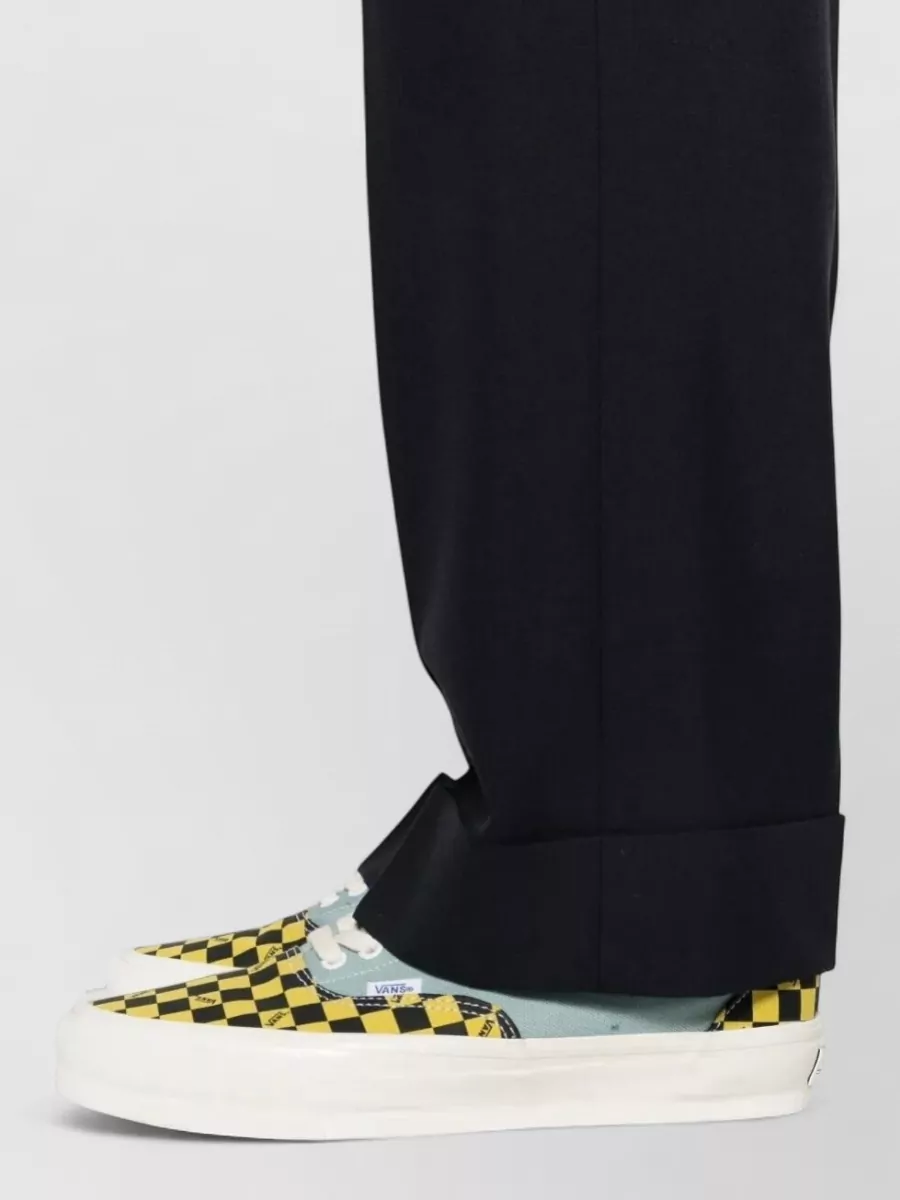 Valentino Garavani Tailored Trousers Belt Loops Pockets Cuffed Hem