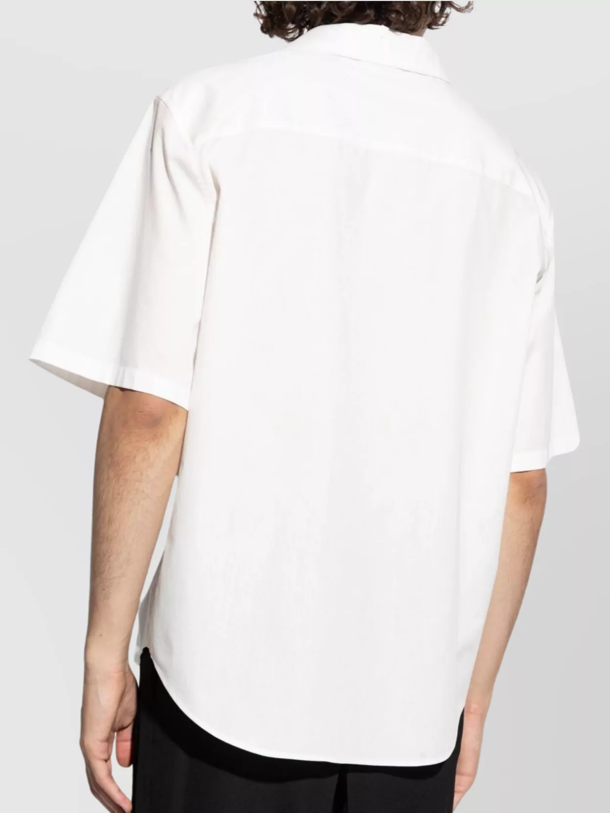 Versace Animal Print Camp Collar Short Sleeve Shirt