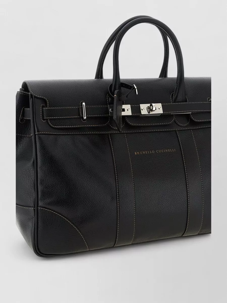 Brunello Cucinelli Leather Travel Bag