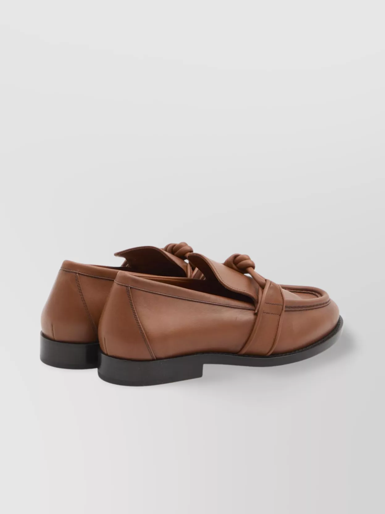 Bottega Veneta Astaire Leather Knot Loafers