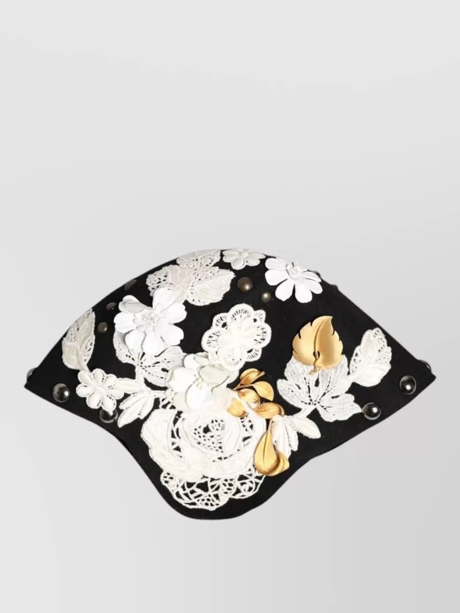Dolce&Gabbana Wool Floral Cloche Hat