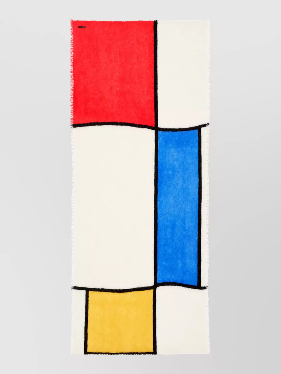 Faliero Sarti cashmere color block scarf