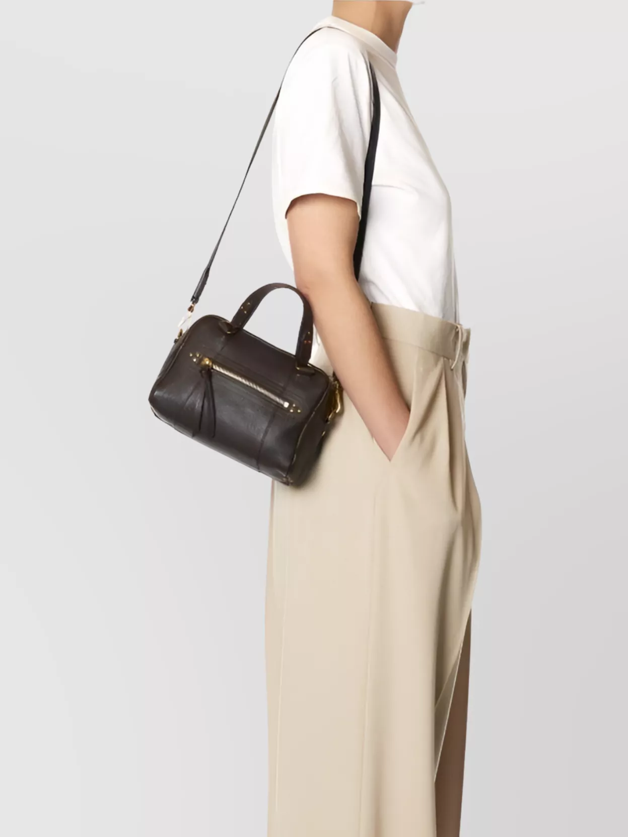 Jérôme Dreyfuss Mini Bowling Shoulder Bag With Zip Pocket