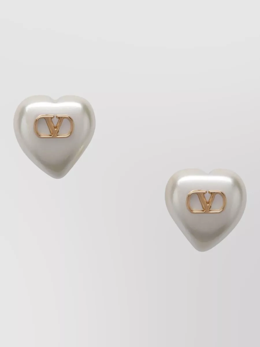 Valentino Garavani pearl-embellished metal earrings