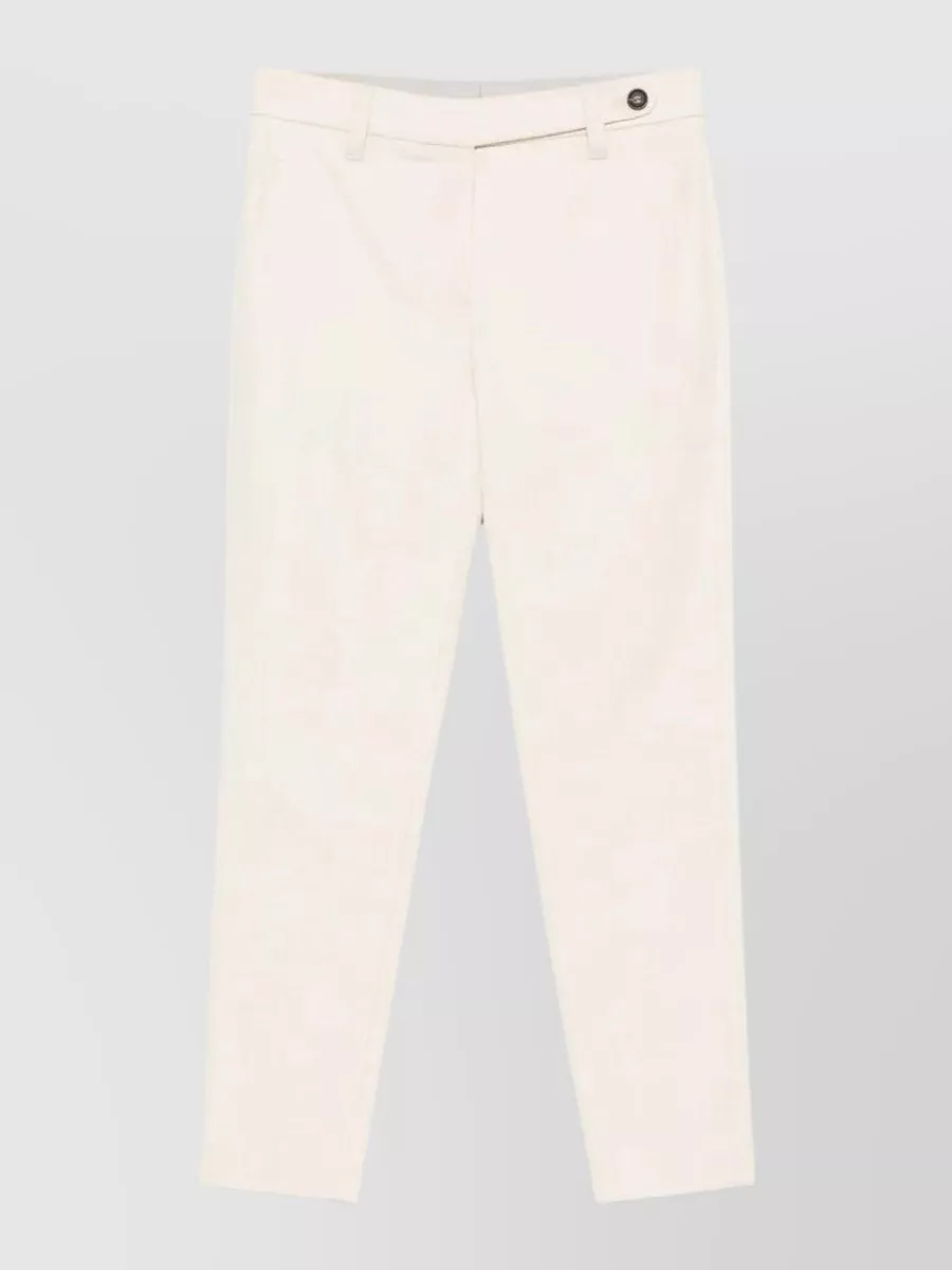 Brunello Cucinelli Cotton Slim-Fit Tapered-Leg Suit Trousers