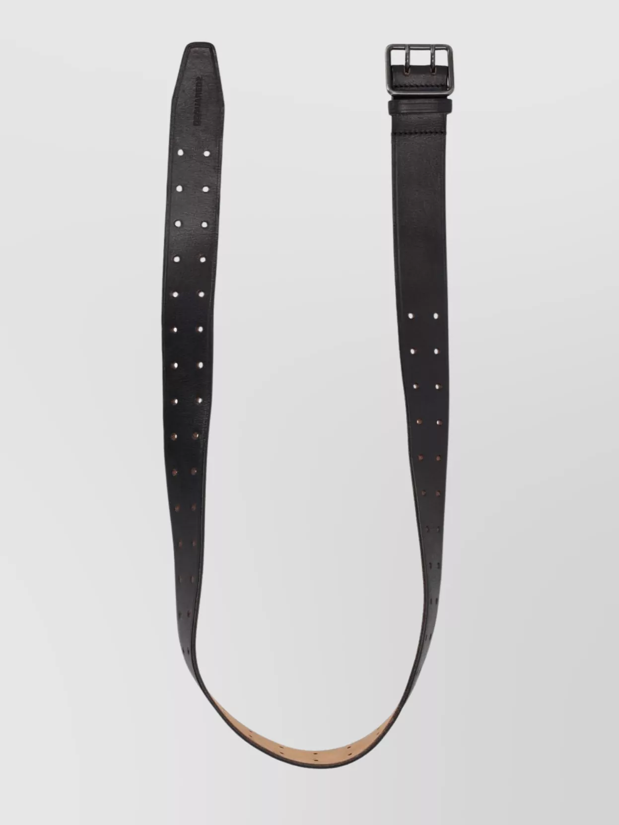 Dsquared2 Perforated Buckle Belts Smooth Finish In Black