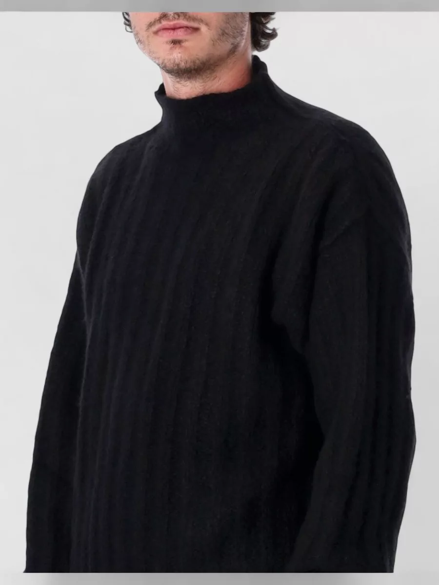 Rick Owens Ribbed Cashmere Silk Turtleneck Jumper