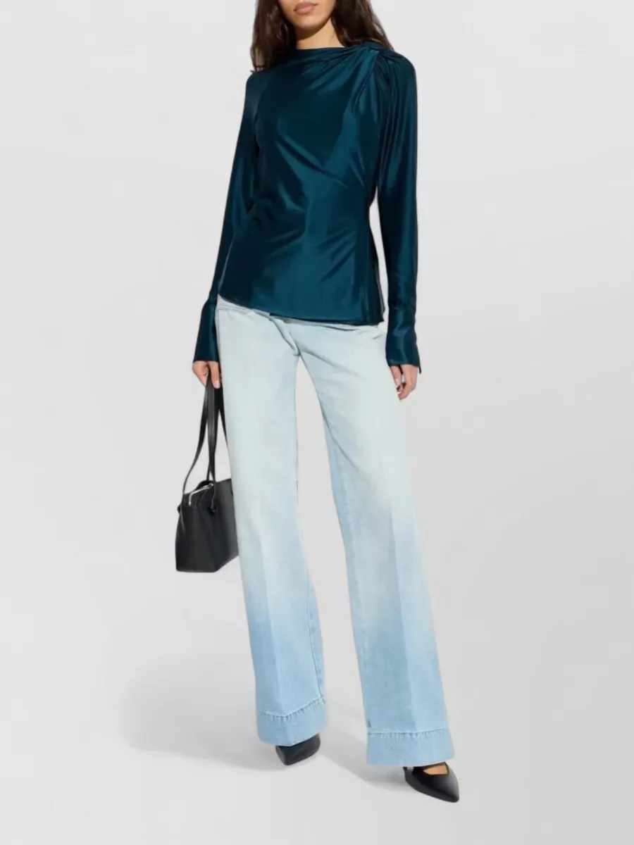 Victoria Beckham Alina Regular Fit Denim Trousers Five Pockets