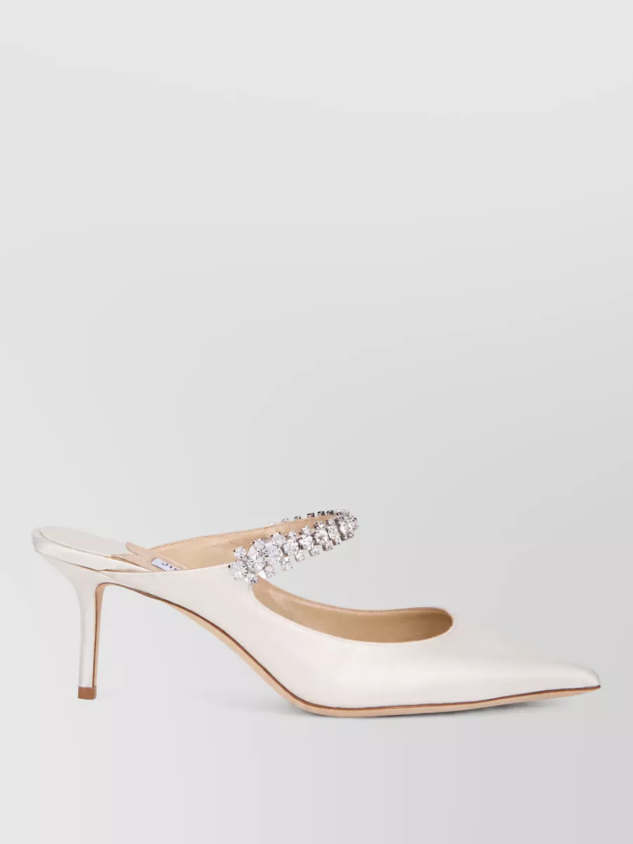 Jimmy Choo Crystal-Embellished Pointed-Toe Mules