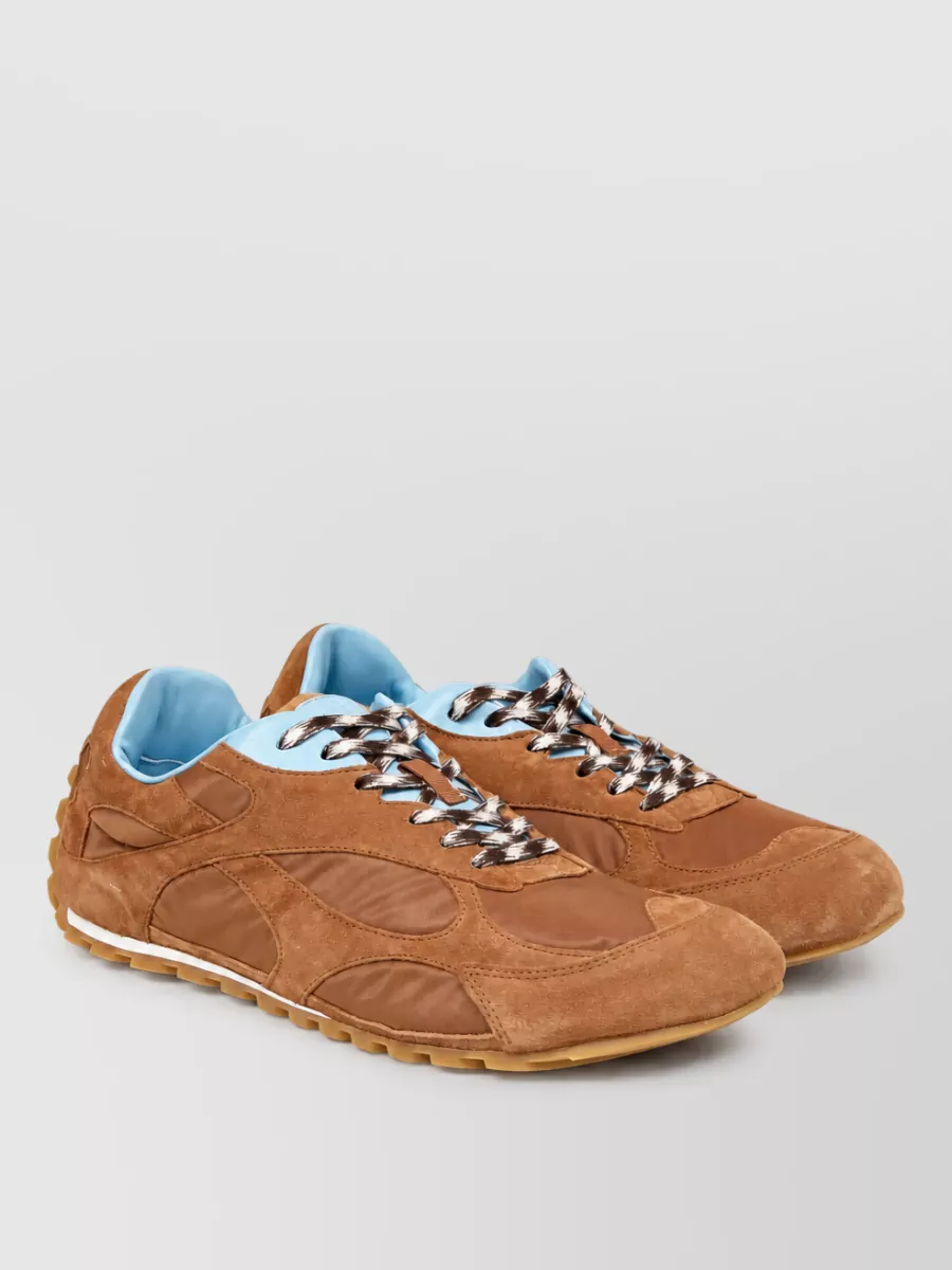 Bottega Veneta Leather Orbit Flash Lace-Up Sneakers