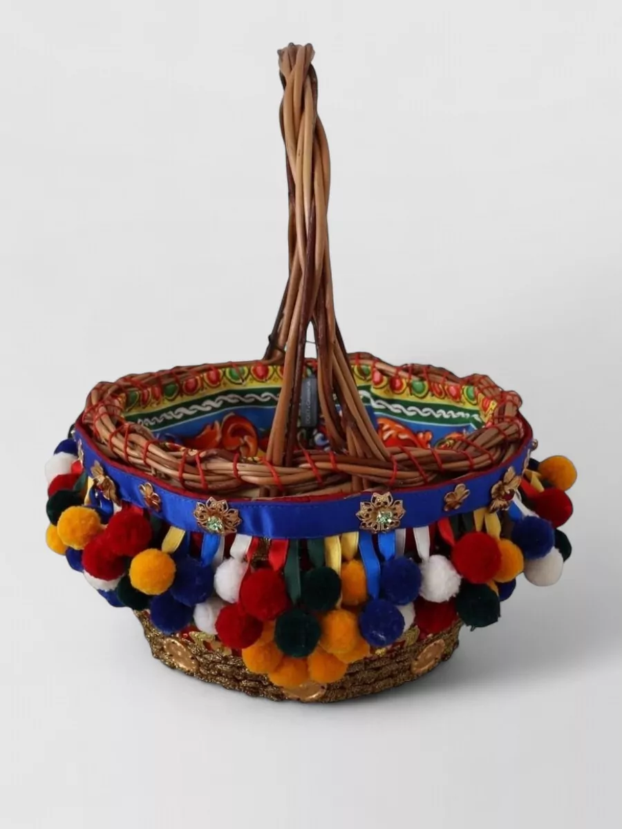 Dolce&Gabbana Agnese Wicker Basket Bag