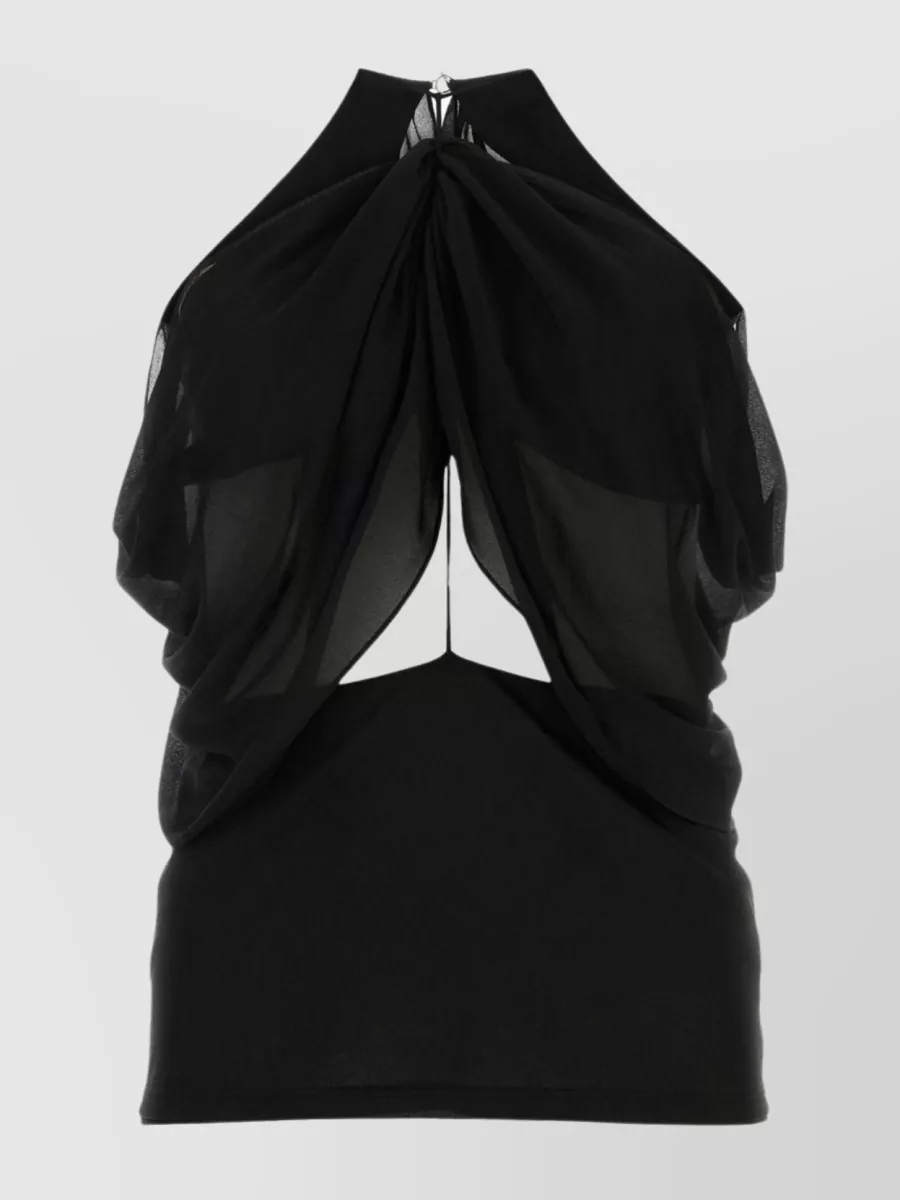 Jw Anderson Draped Sleeveless Top In Black
