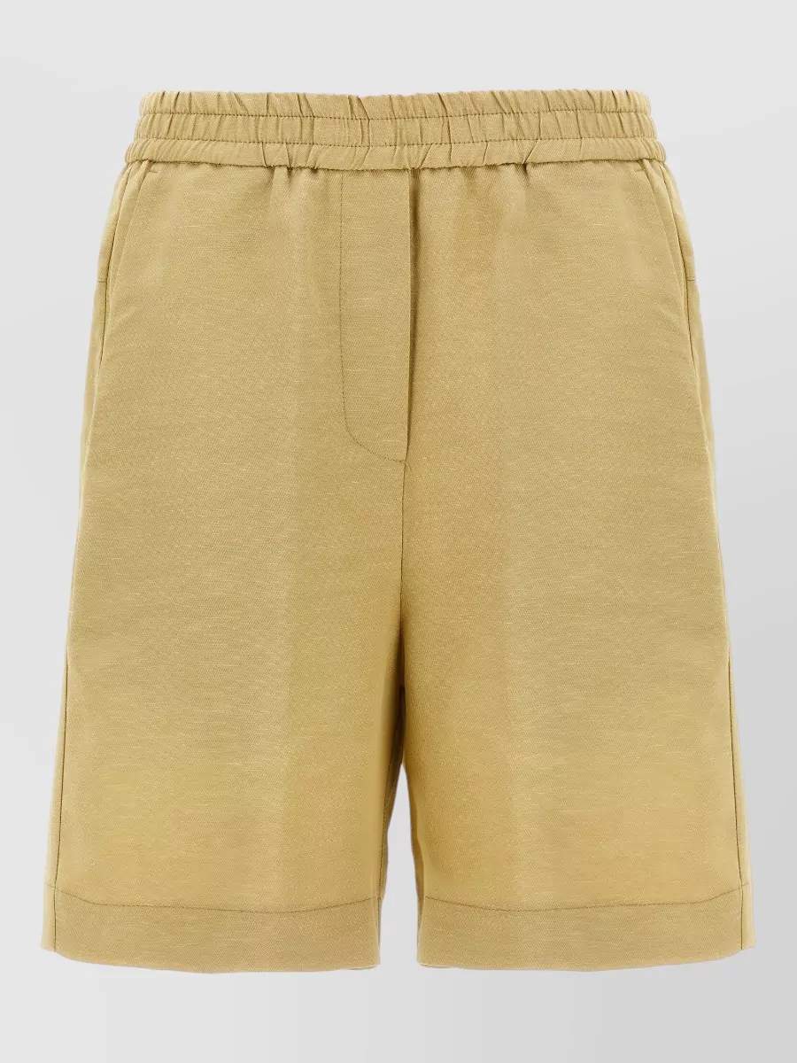 Nude Linen bermuda shorts