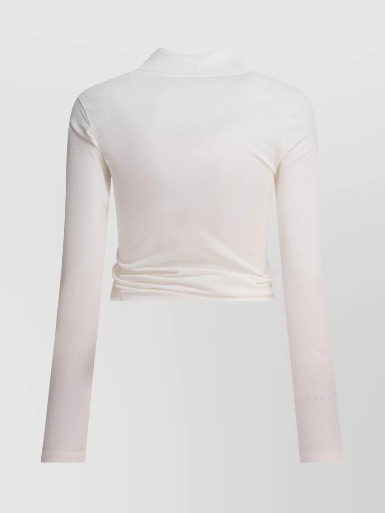 Courrèges Collared Neck Knotted Front Long Sleeves