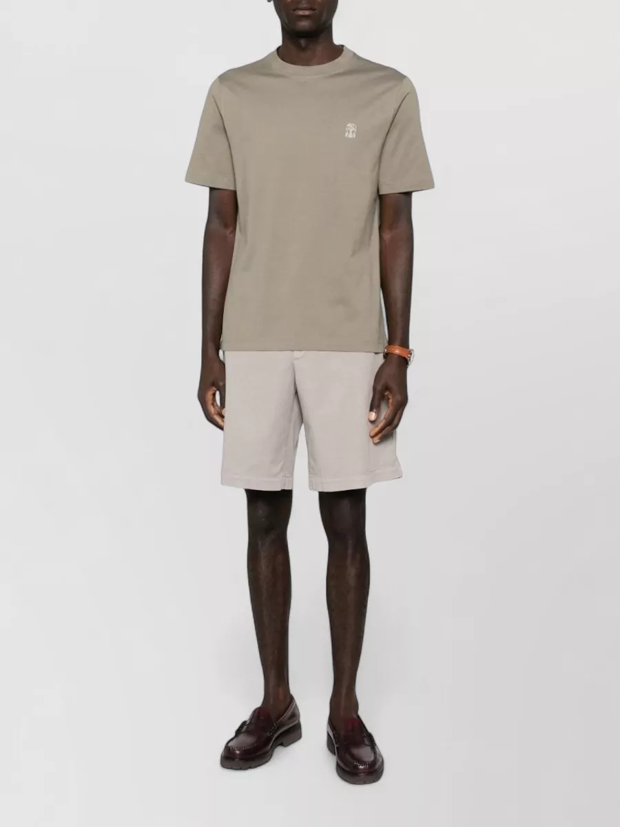 Brunello Cucinelli Cotton T-Shirt Featuring Logo Design