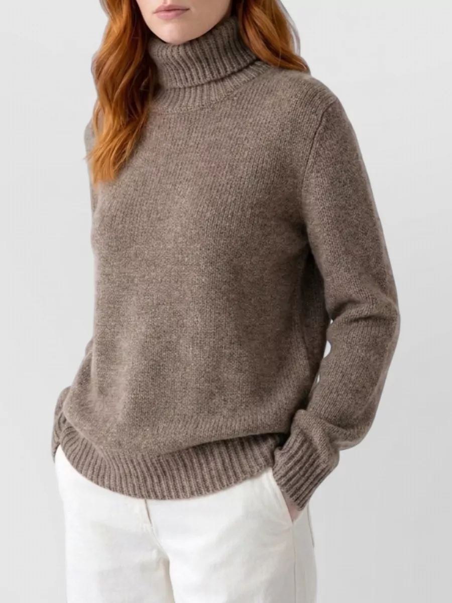 The Row Cashmere Ribbed Turtleneck Jumper