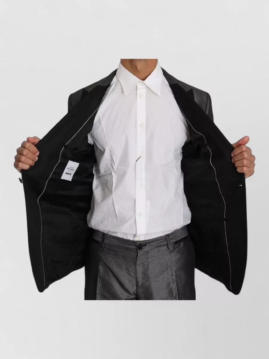 Dolce&Gabbana Silk Patterned Two-Piece Tuxedo Suit