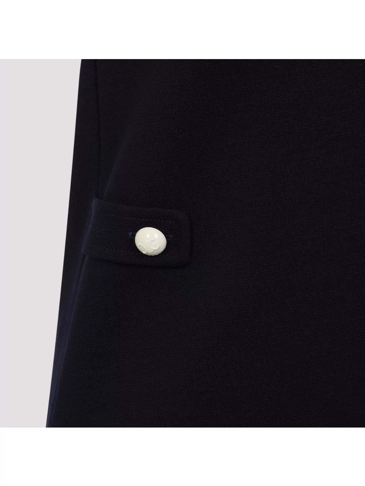 Celine Waist Buttoned Mini Dress With Contrast Trim